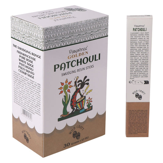 Golden Patchouli Smudging Resin Sticks – 30g