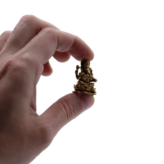 Brass Miniature Gods - Ganesha (12gms) - 30mm