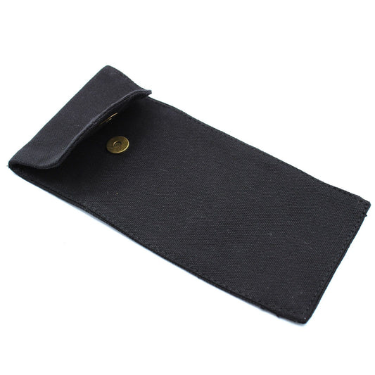 Cotton Pouch for Gemstone Face Rollers – Black (9 × 19 cm)