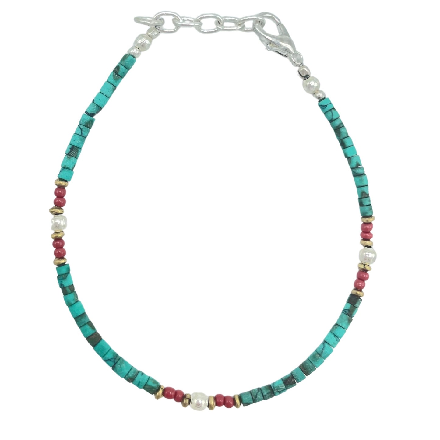 Nepalese Extra Fine Gem Bracelet - Turquoise Beads