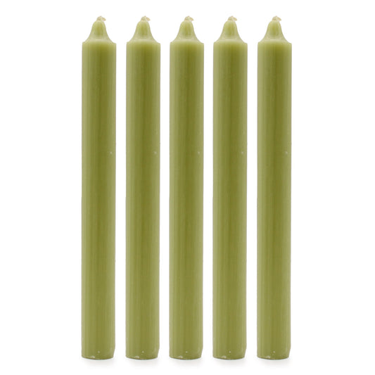 Solid Colour Dinner Candle Set - Pack of 21 - Rustic Olive
