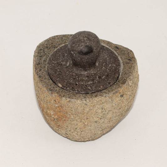 Natural Riverstone Grounding Pot -Medium (aprox 12x8cm)