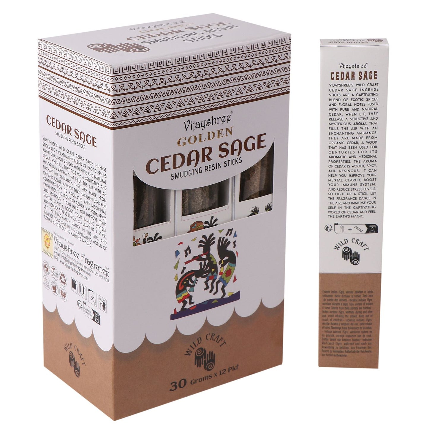 Golden Cedar Sage Smudging Resin Sticks – 30g