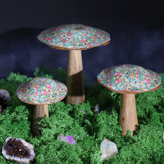 Med Wooden Mushroom - Mediterranean Tile Pattern