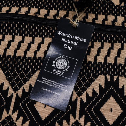 Nomad Sari Jacquard Natural Wander Muse Bags - Desert Loom