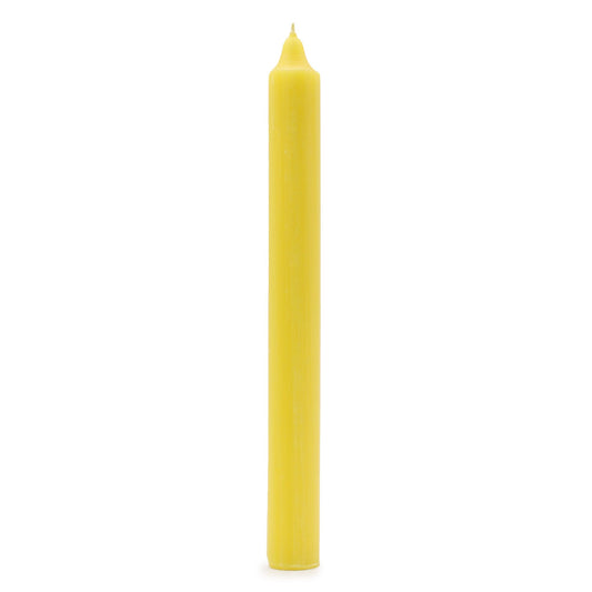 Solid Colour Dinner Candle Set - Pack of 21 - Rustic Lemon