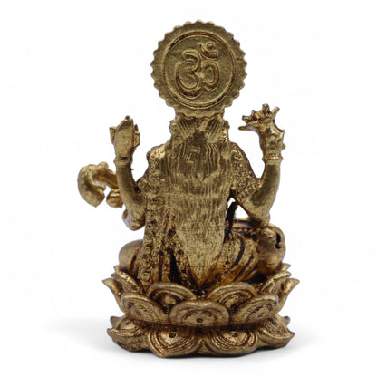 Brass Miniature Gods - Sarswati (22gms)  - 34mm