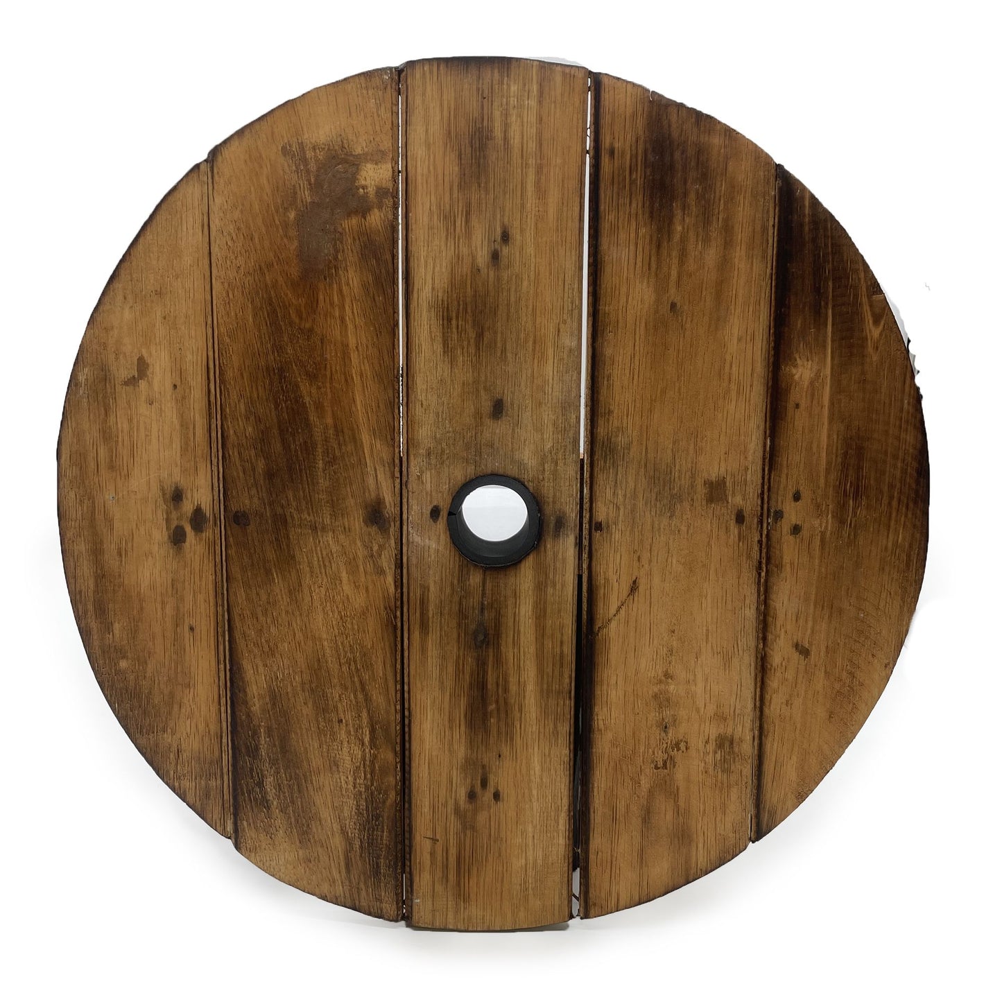 Beer Barrel Stool & Parasol Stand – Natural Wood 38 x 32 cm