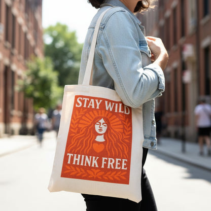 Nomad Sari Iconic Toni Tote Bag - Stay Wild - Natural 10oz