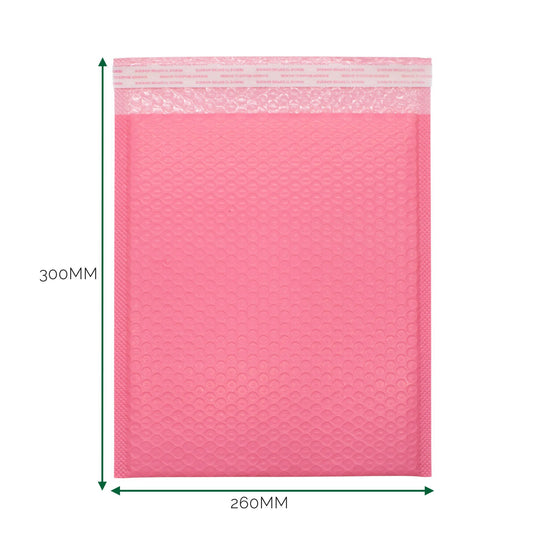 Pink Poly Bubble Envelope (260x300+40mm)