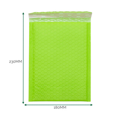 Green Poly Bubble Envelope (180x230+40mm)