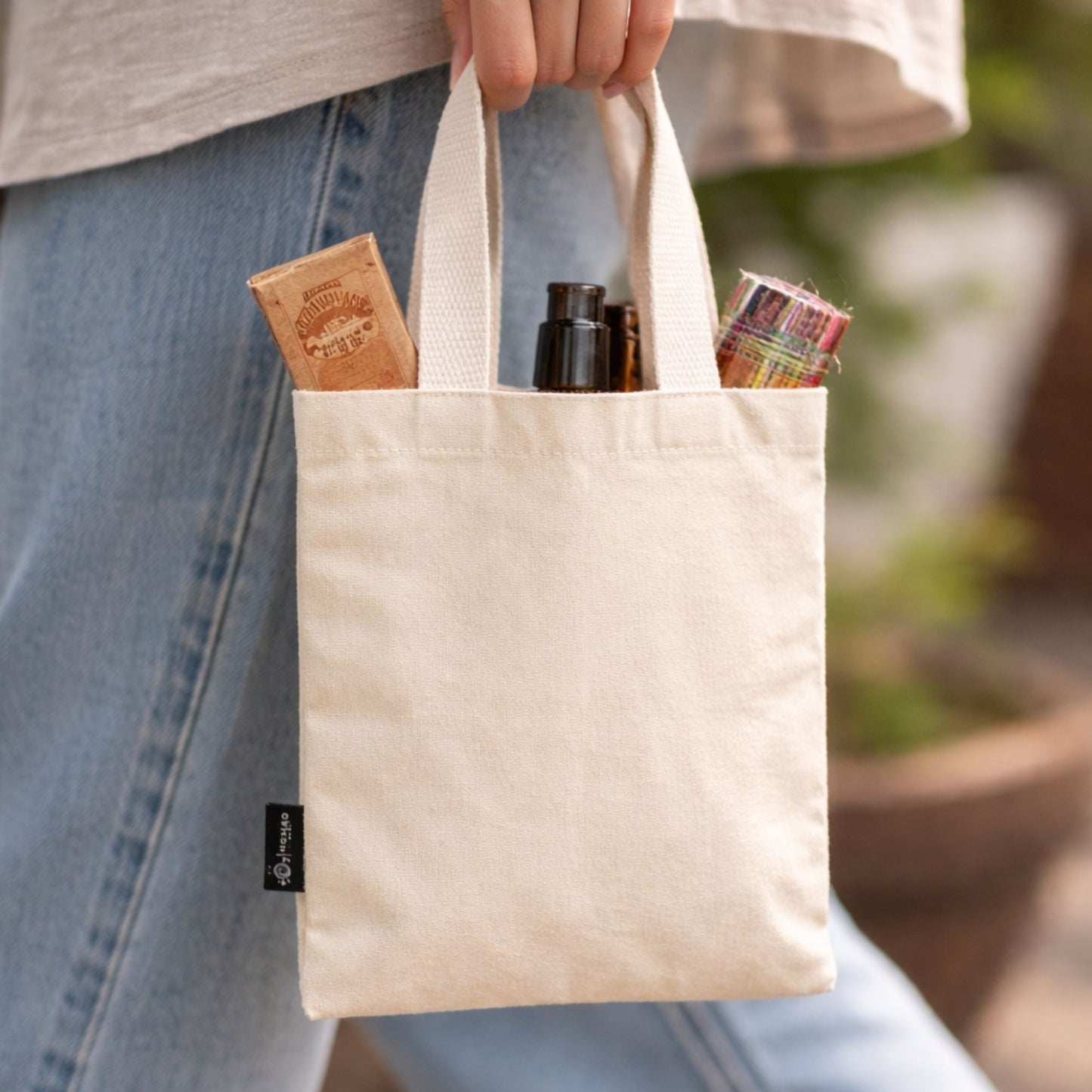 Nomad Sari Iconic Mini Gift Tote Bag - Unprinted- (25x18cm) - Natural 4oz