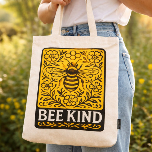 Nomad Sari Iconic Toni Tote Bag - Bee Kind - Natural 10oz