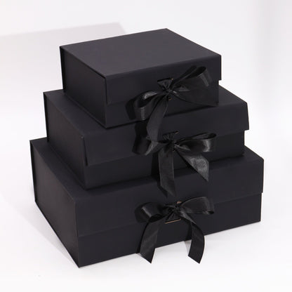 Flat Pack Gift Box - Large  (28.2x20.2x9.2cm) - Black