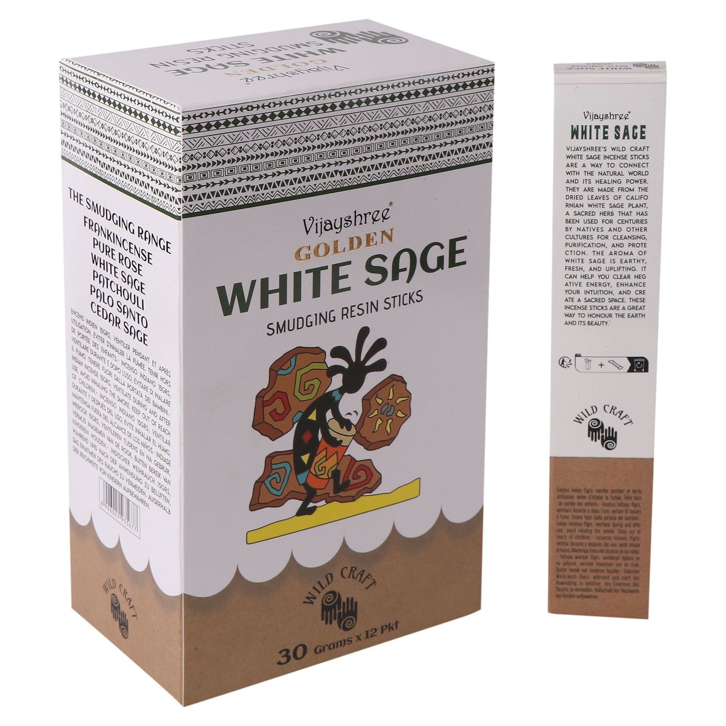 Golden White Sage Smudging Resin Sticks – 30g