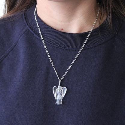Gemstone Guardian Angel Pendant - Tiger Eye