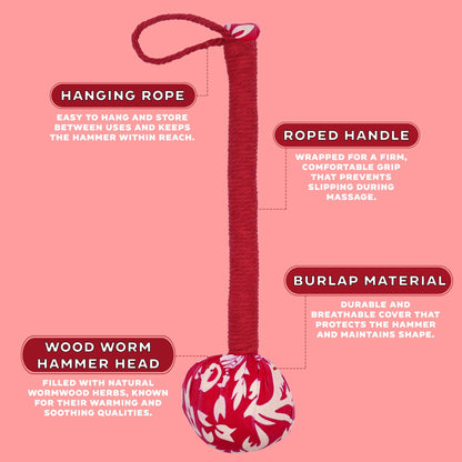Wormwood Massage Hammer - Red