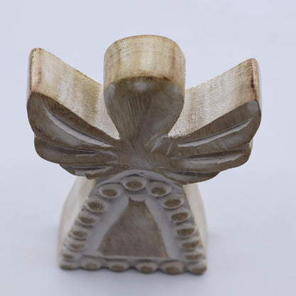 Mango Wood Angel - Whitewash