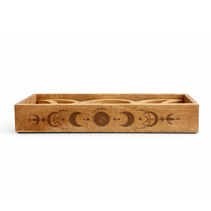 Moon Phase Tarot Tray with Card Holder