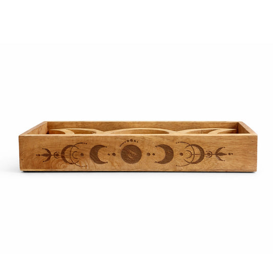 Moon Phase Tarot Tray with Card Holder