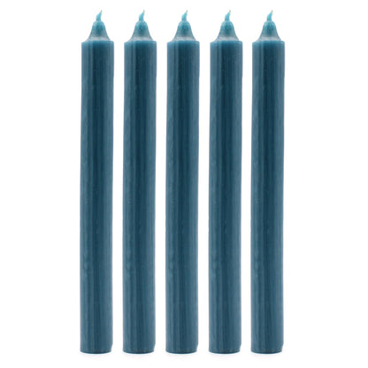 Solid Colour Dinner Candle Set - Pack of 21 - Rustic Teal