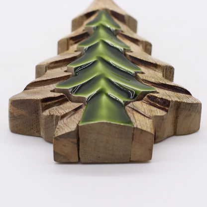 Lost in the Forrest - Small Tree in a Tree Wooden Decoration - 15x10cm