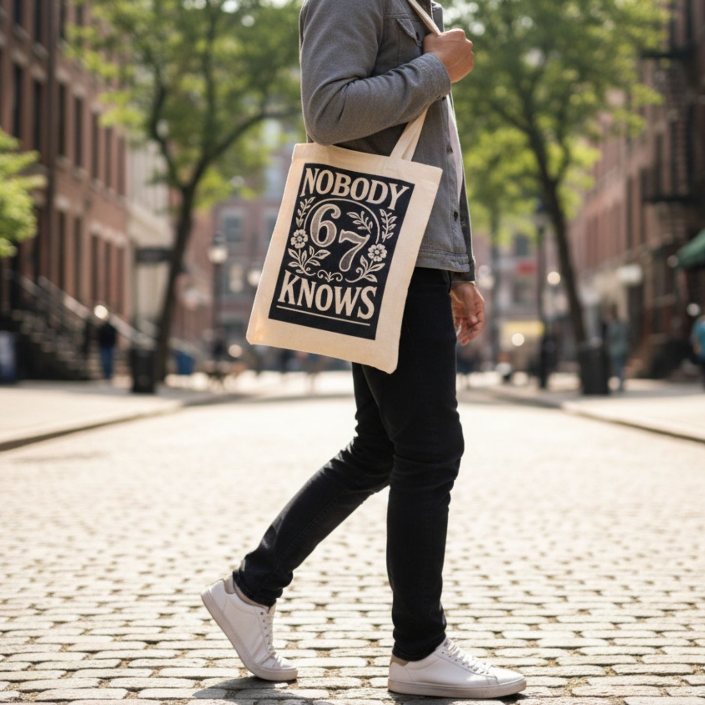 Nomad Sari Iconic Toni Tote Bag - Nobody Knows 67 - Natural 10oz