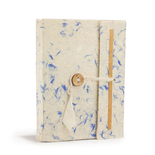 Lokta Mixed Blue Cotton Notebook – Medium (15x12cm) – 45 Leaves