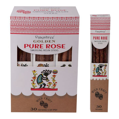 Golden Pure Rose Smudging Resin Sticks – 30g