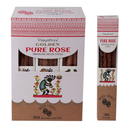 Golden Pure Rose Smudging Resin Sticks – 30g