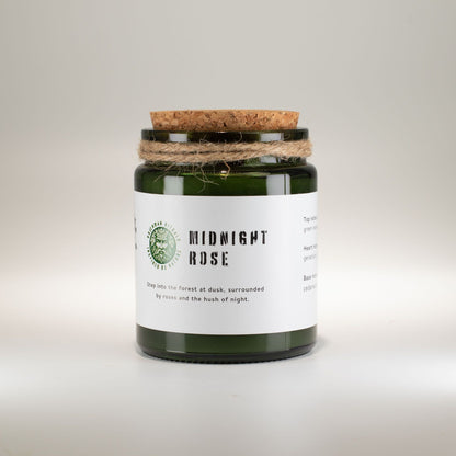 Greenman Woodwick Soy Candle - Midnight Rose