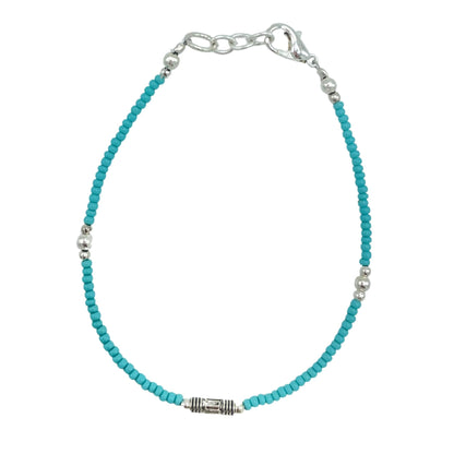 Nepalese Extra Fine Gem Bracelet - Turquoise & Teardrop