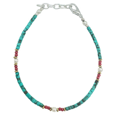 Nepalese Extra Fine Gem Bracelet - Turquoise Beads