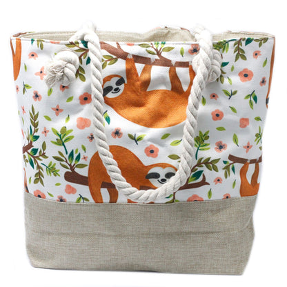 Rope Handle Bag - Sloths