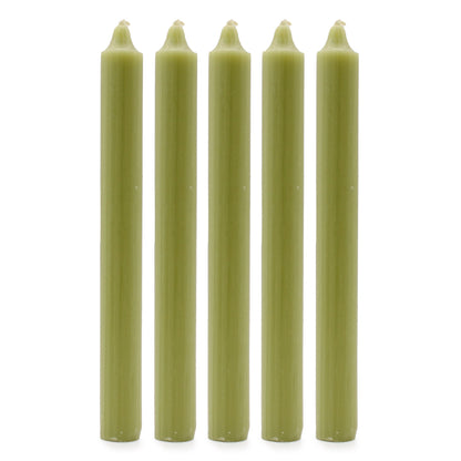 Solid Colour Dinner Candle Set - Pack of 21 - Rustic Olive