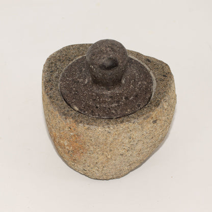 Natural Riverstone Grounding Pot -Medium (aprox 12x8cm)