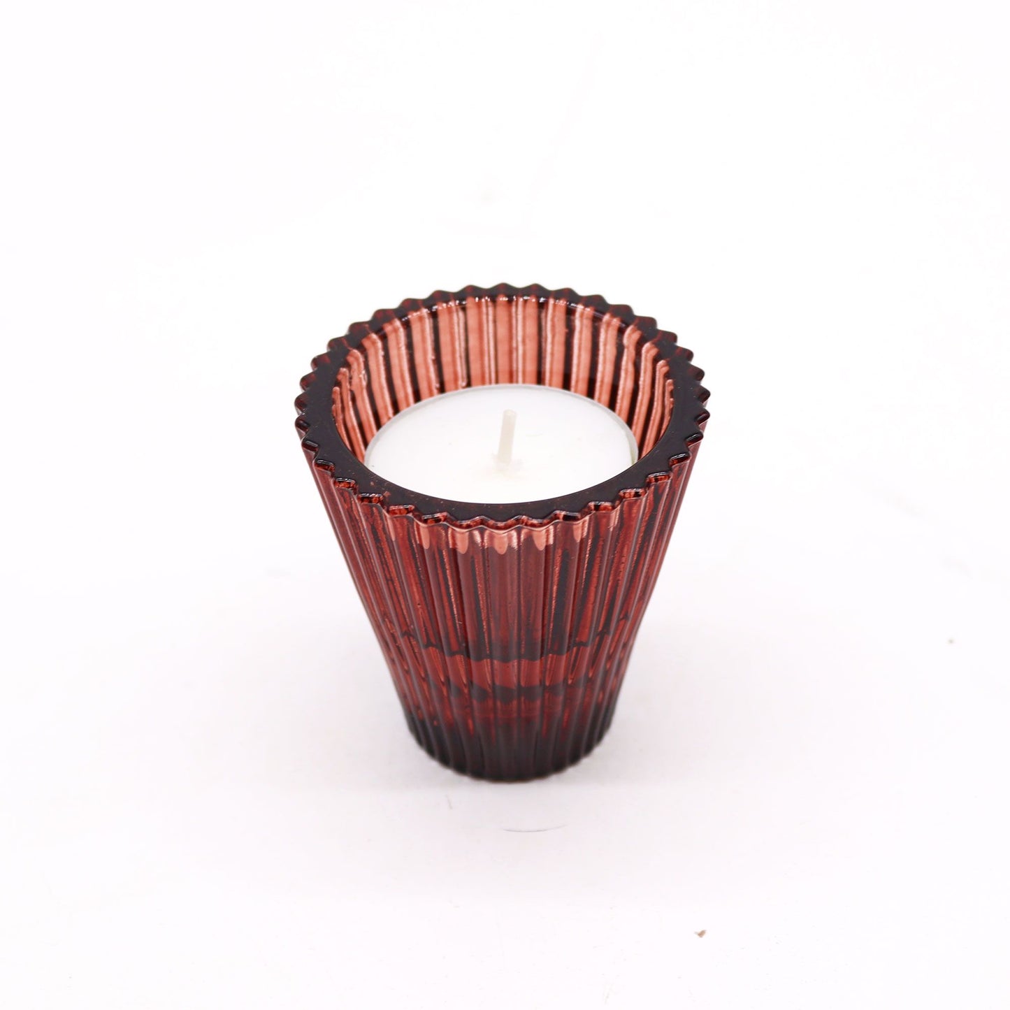 Flip Dinner Candle / Tealight Holder - Vampire Red