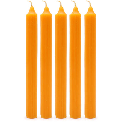Solid Colour Dinner Candle Set - Pack of 21 - Rustic Mango
