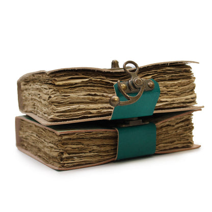 Leather "Bee Kind" Deckle-edge Notebook (7x5")
