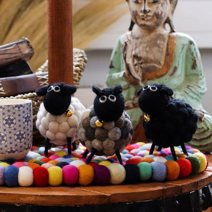 Little Felt Sheep - White